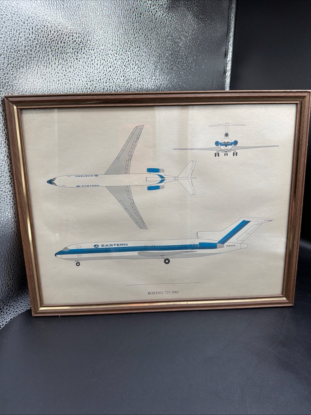 Vintage Boeing 727 1963 Framed Print